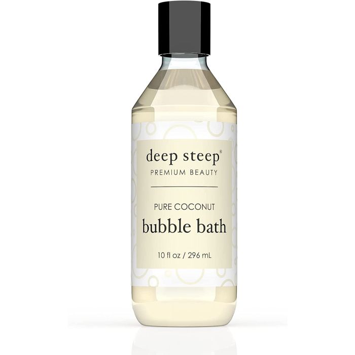 Deep Steep Premium Beauty Pure Coconut Vegan Bubble Bath 10 Oz - supplemynts.com