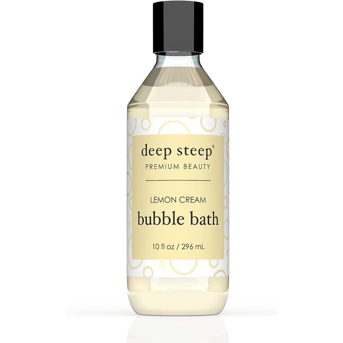 Deep Steep Premium Beauty Vegan Lemon Cream Bubble Bath 10 Oz - supplemynts.com