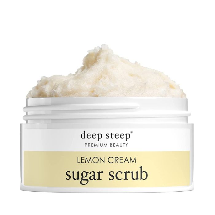 Deep Steep Premium Beauty Vegan Lemon Cream Sugar Scrub 8 Oz - supplemynts.com