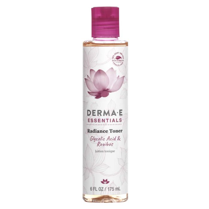 Derma E Essentials Radiance Toner Glycolic Acid Rooibos 6 Oz Vegan - supplemynts.com