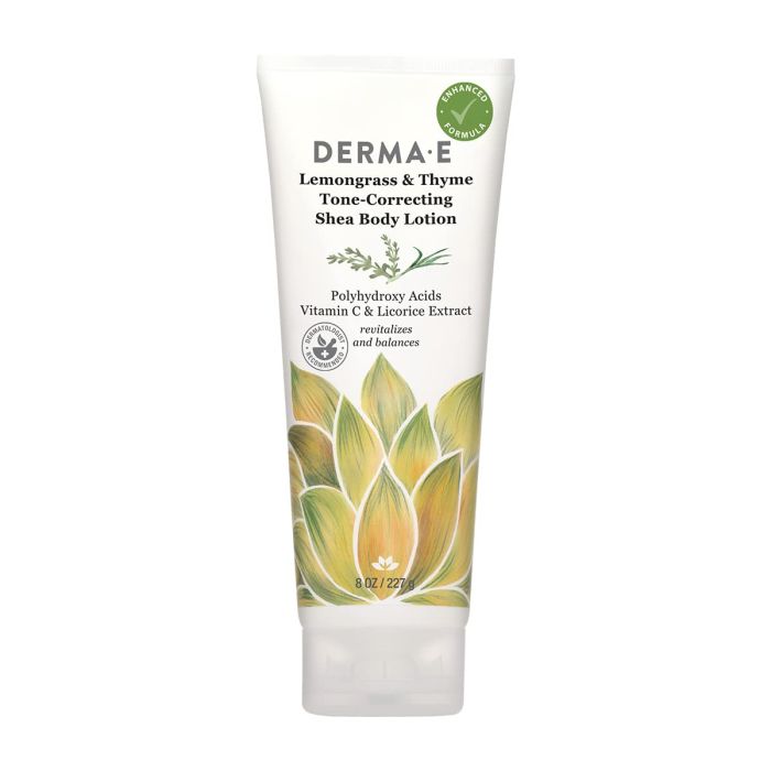 Derma E Lemongrass Thyme Tone Correcting Shea Body Lotion 8 Oz - supplemynts.com