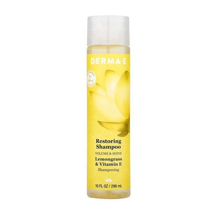 Derma E Restoring Shampoo Volume Shine 10 Oz Lemongrass Vegan - supplemynts.com