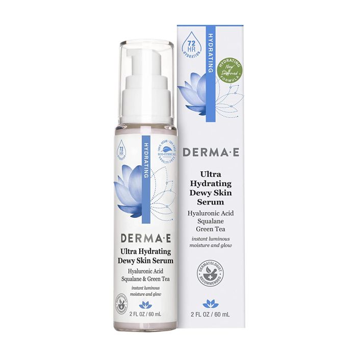 Derma E Ultra Hydrating Dewy Skin Serum Squalane Green Tea 2 Oz Vegan - supplemynts.com