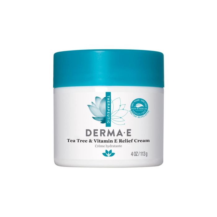 Derma E Vegan Tea Tree and Vitamin E Relief Cream 4 Oz Cruelty Free - supplemynts.com