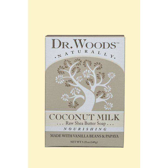 Dr. Woods Nourishing Coconut Milk Raw Shea Butter Soap 5.25 Oz - supplemynts.com