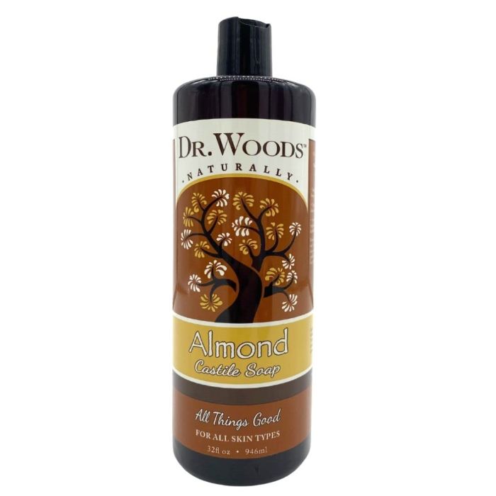 Dr. Wood Soothing Pure Almond Castile Soap 32 Oz All Skin Types - supplemynts.com