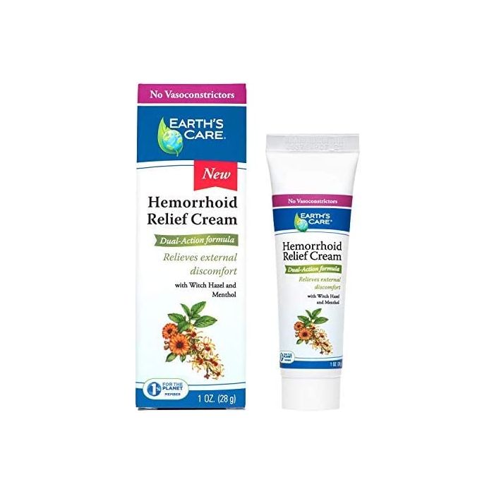 Earth's Care Hemorrhoid Relief Cream 1 Oz Witch Hazel No Parabens - supplemynts.com