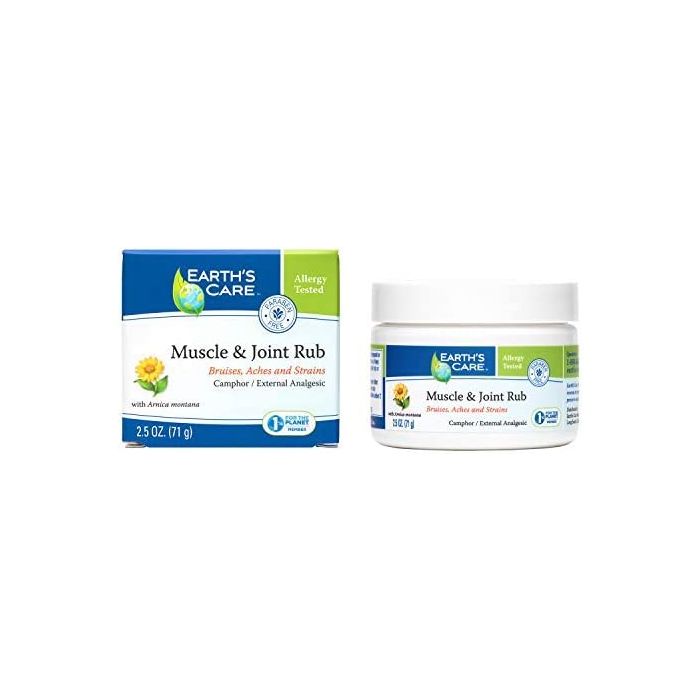 Earth's Care Muscle Joint Rub 2.5 Oz For Bruises Aches Strains - supplemynts.com