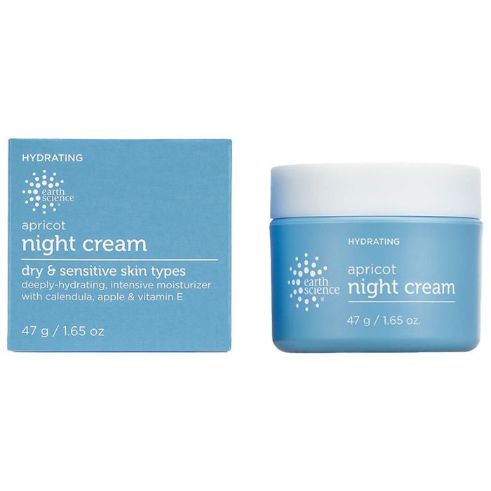 Earth Science Apricot Night Cream 2 Oz Dry Sensitive Skins Vegan - supplemynts.com