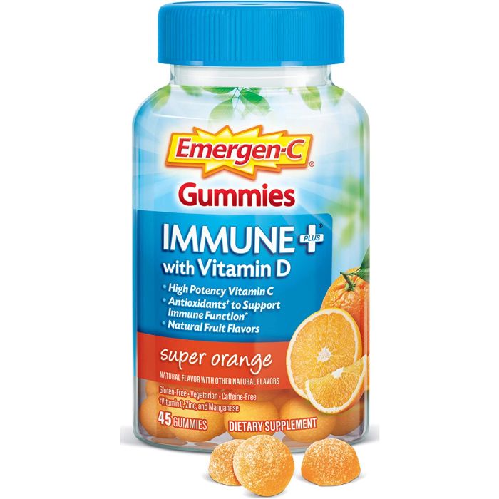 Emergen-C Immune Plus Gummies Orange Flavor Vitamin D 45 Cnt - supplemynts.com