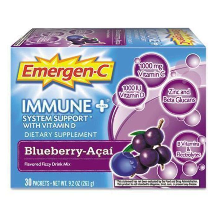 Emergen-C Immune Plus Support Flavored Drink Mix 30 Cnt 9.2 Oz - supplemynts.com