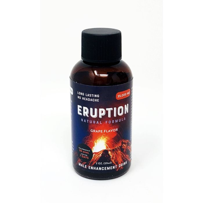 Eruption 35000mg Male Enhancement Grape Flavor Drink 2 Fl Oz Shot - supplemynts.com