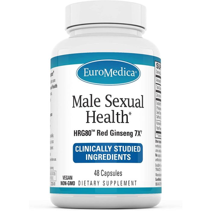 Euromedica Male Sexual Health Vegan Non Gmo Hrg80 Red Ginseng - supplemynts.com