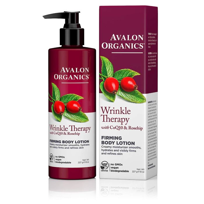 Firming Body Lotion Wrinkle Therapy CoQ10 Rosehip 8 Oz Avalon Organics - supplemynts.com