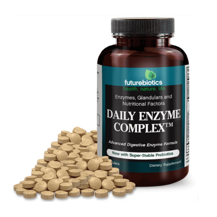 Futurebiotics Daily Enzyme Complex 75 Tablets Digestive Support - supplemynts.com