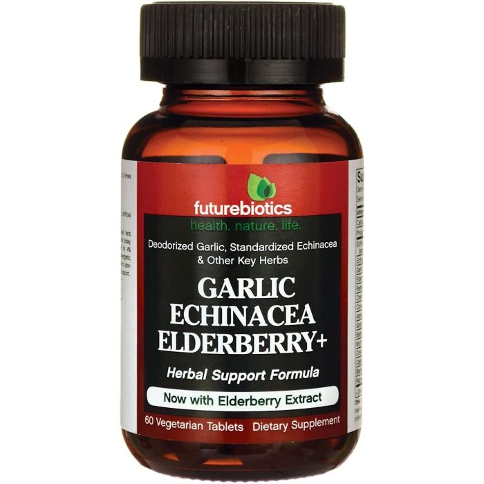 Futurebiotics Garlic Echinacea Elderberry Immune Support Veggie Tablet - supplemynts.com