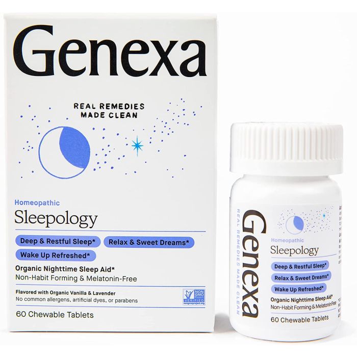 Genexa Sleepology Organic Nighttime Sleep Aid 60 Chewable Tablets - supplemynts.com
