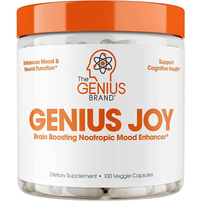 Genius Joy Brain Boosting Nootropic Mood Enhancer 100 Veggie Caps - supplemynts.com