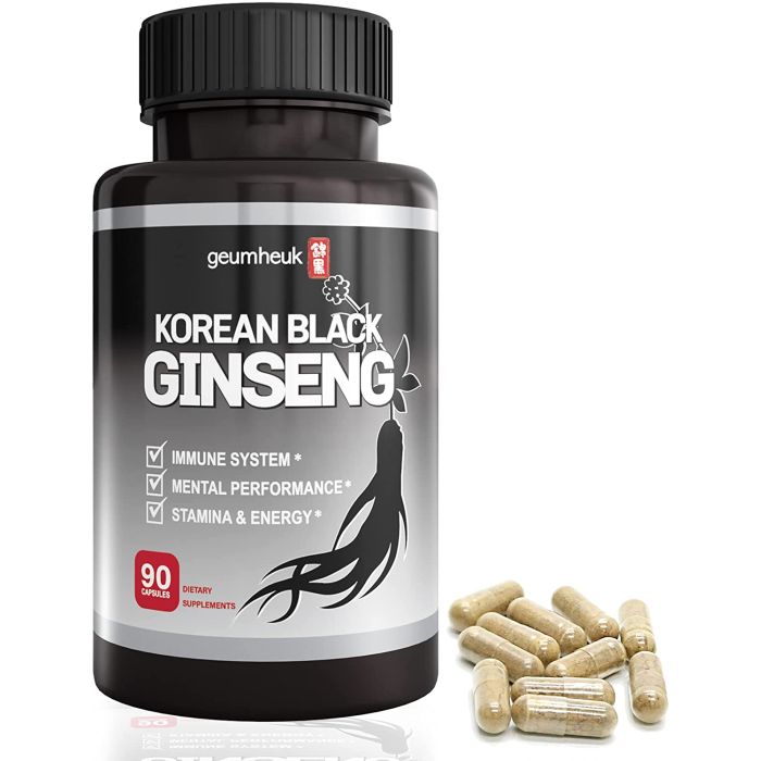Geumheuk Korean Black Panax Ginseng 90 Caps Performance Supplement - supplemynts.com