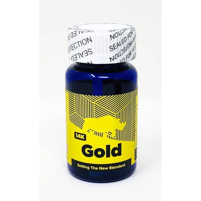 Gold 14k Male Sexual Enhancement 6 Pill Bottle - supplemynts.com