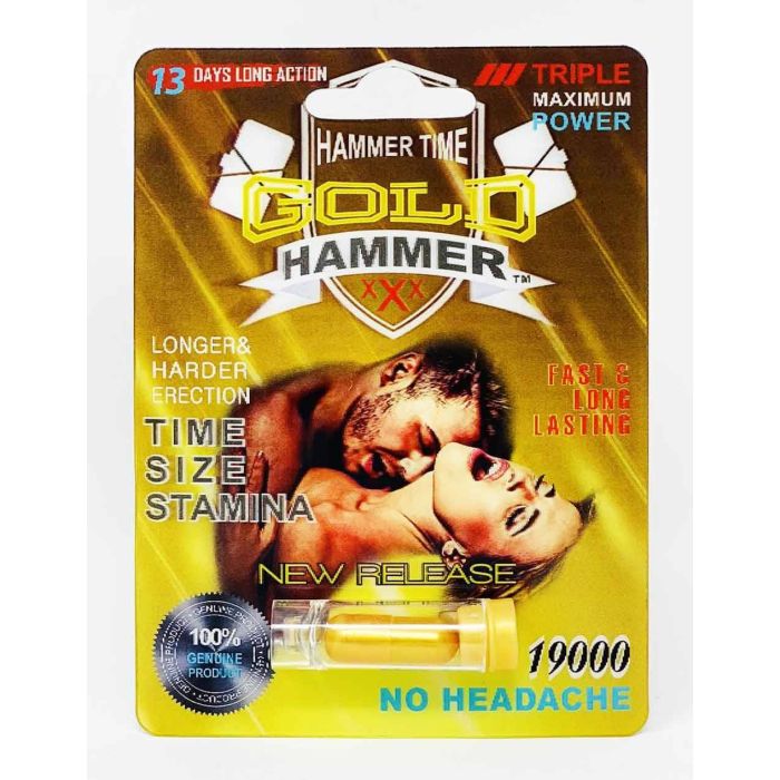 Gold Hammer Pill 19000 Triple Maximum Power Male Enhancer - supplemynts.com