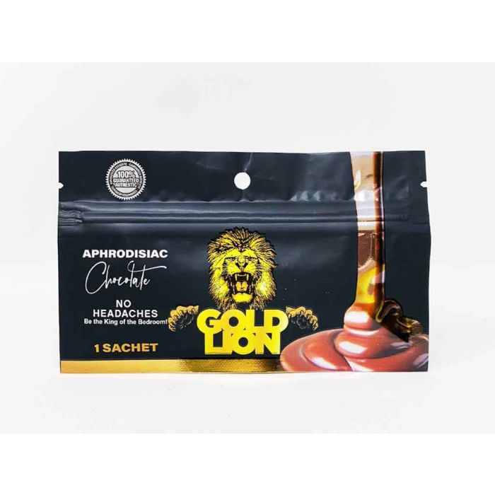 Gold Lion Aphrodisiac Chocolate Male Enhancement Sachet - supplemynts.com
