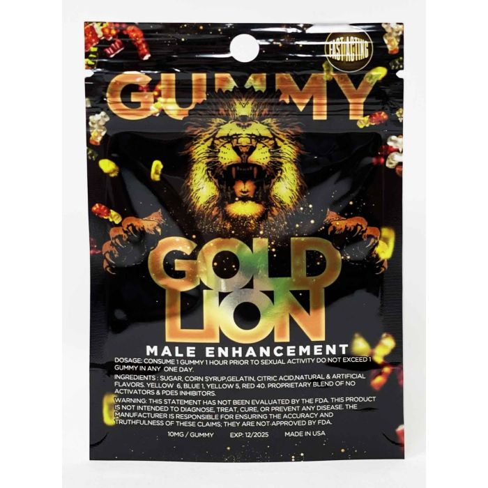 Gold Lion Male Sexual Enhancement Supplement Gummy - supplemynts.com