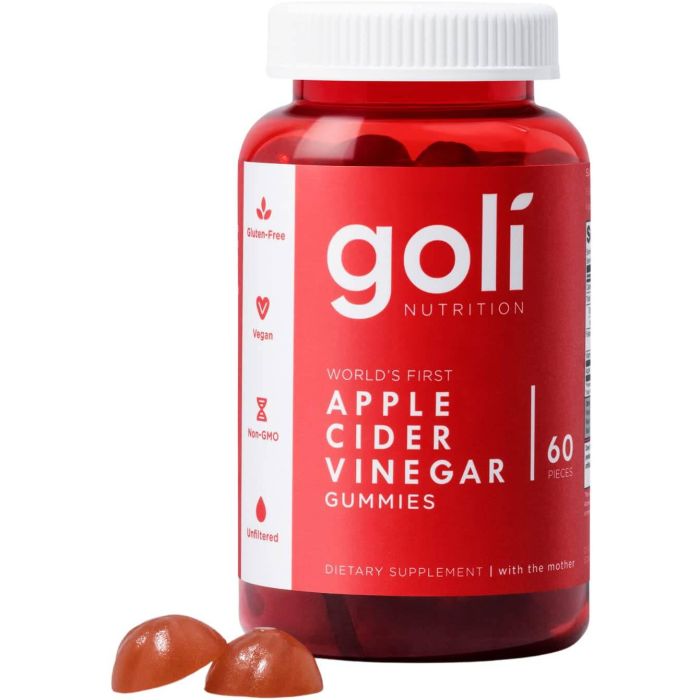 Goli Apple Cider Vinegar 60 Gummies Vegan Gluten Free Supplement - supplemynts.com