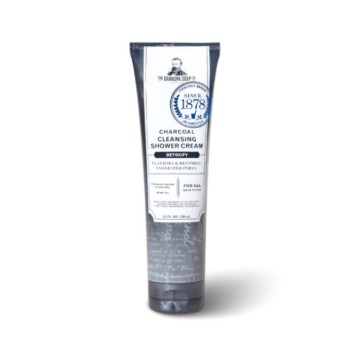 Grandpa Soap Charcoal Cleansing Shower Cream 9.5 Oz Detoxifying - supplemynts.com