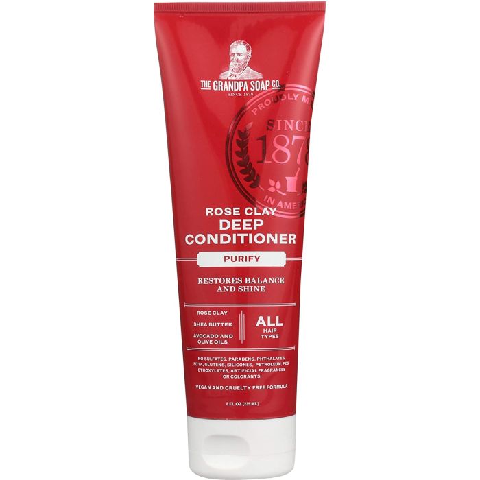 Grandpa Soap Purify Rose Clay Deep Conditioner 8 Oz All Hair Types - supplemynts.com