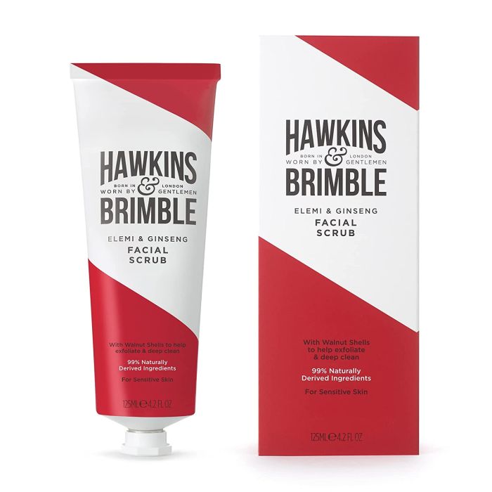 Hawkins Brimble Facial Scrub 125 ml Sensitive Skins Walnut Shells - supplemynts.com