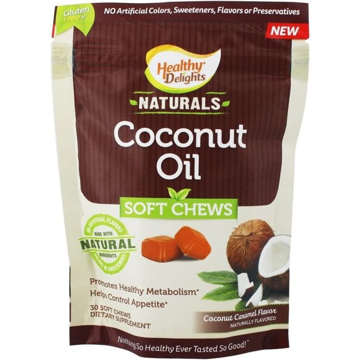 Healthy Delights Coconut Oil 30 Soft Chews Healthy Metabolism - supplemynts.com