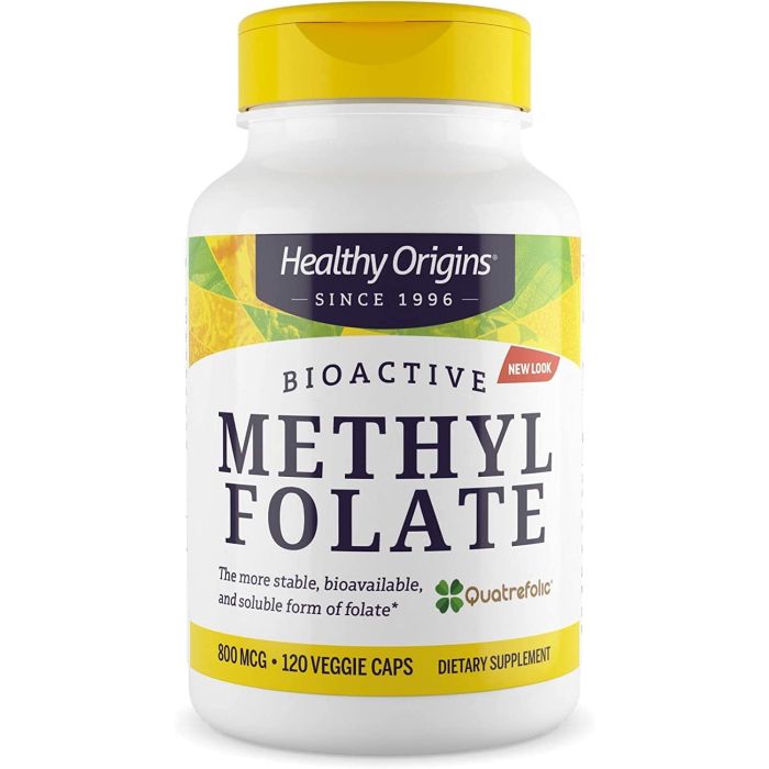 Healthy Origins BioActive Methyl Folate 800 mcg 120 Veggie Caps - supplemynts.com