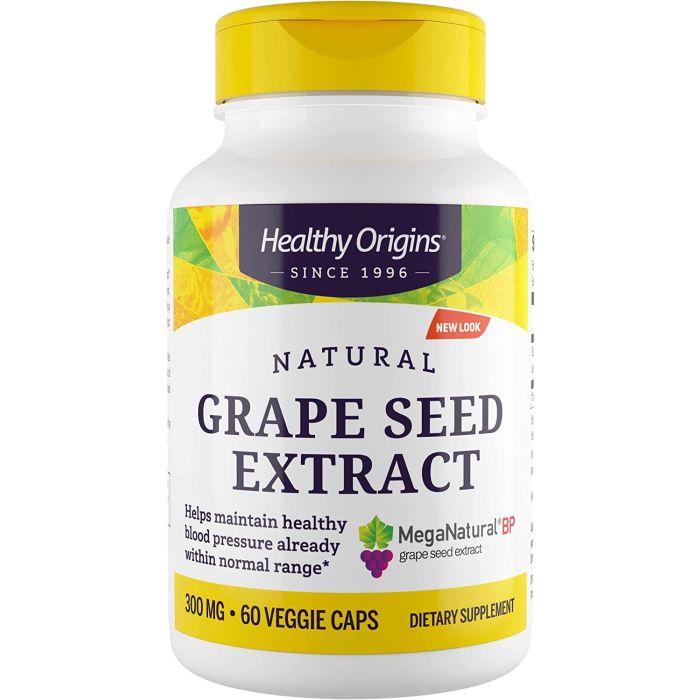 Healthy Origins Grape Seed Extract 300 mg Veggie Caps Gluten Free - supplemynts.com