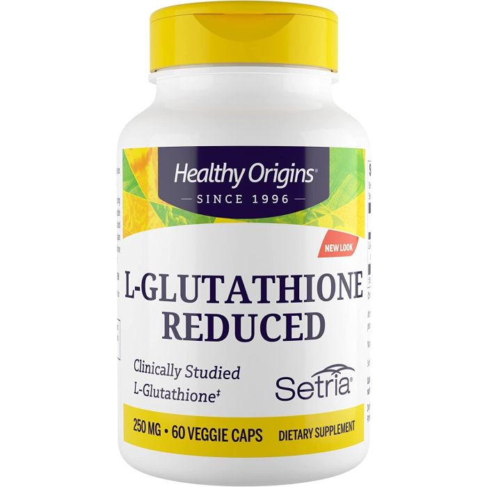 Healthy Origins L Glutathione Reduced 250mg Veggie Caps Antioxidant - supplemynts.com