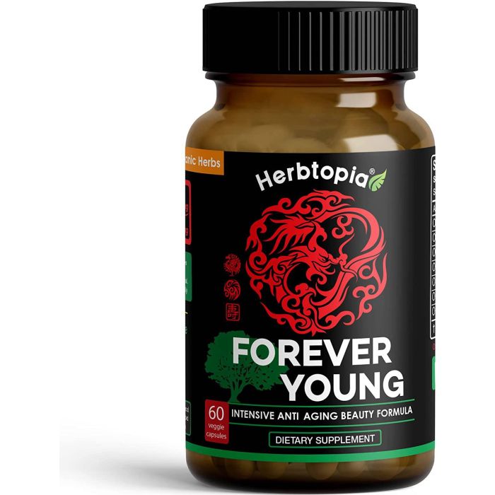 Herbtopia Forever Young Anti Aging Beauty Supplement 60 Veggie Caps - supplemynts.com