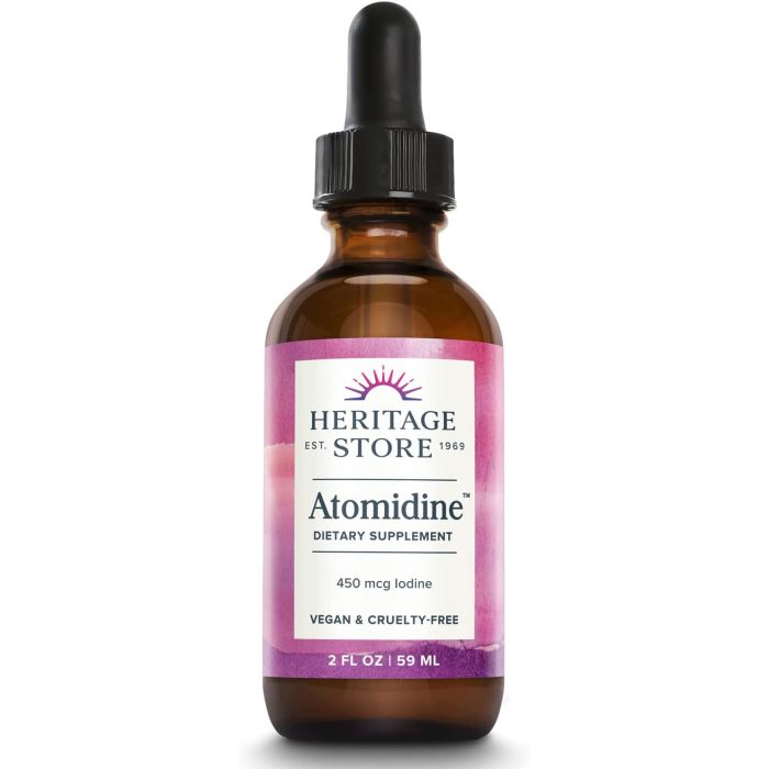 Heritage Store Atomidine 450mcg Liquid Iodine Drops 2 Oz Vegan - supplemynts.com