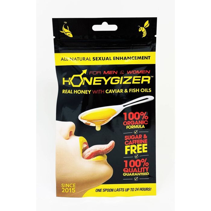 Honeygizer Spoon Real Honey Caviar Fish Oil Male Enhancer - supplemynts.com