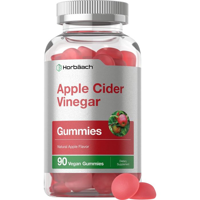 Horbaach Apple Cider Vinegar 90 Vegan Gummies Gluten Free - supplemynts.com