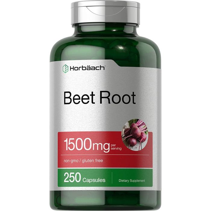Horbaach Beet Root Powder 250 Capsules 1500mg Non GMO Gluten Free - supplemynts.com