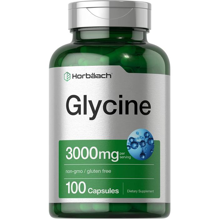 Horbaach Glycine 3000 mg Gluten Free Non GMO 100 Capsules - supplemynts.com