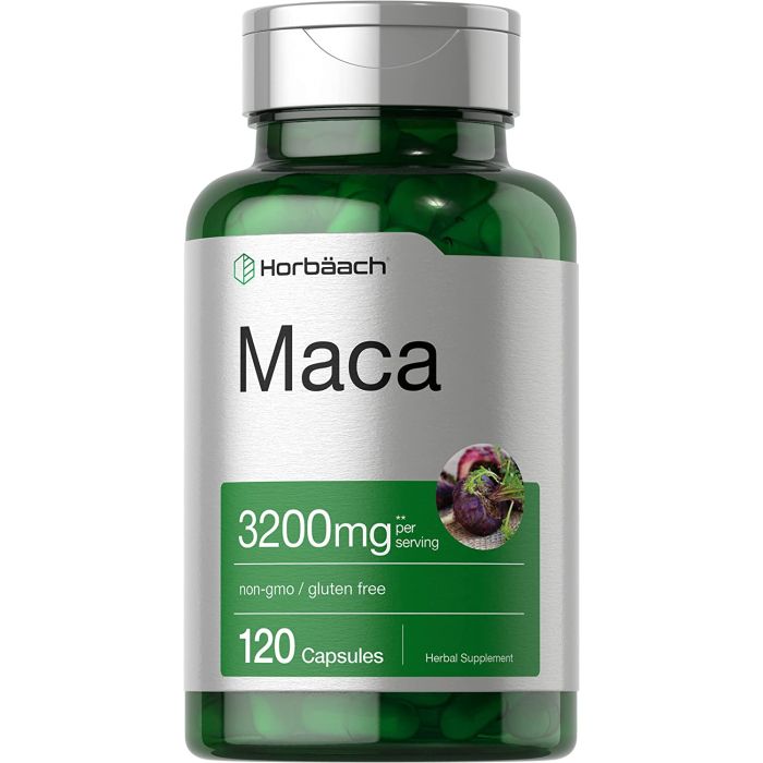 Horbaach Maca Root 3200mg 120 Gluten Free Capsules - supplemynts.com
