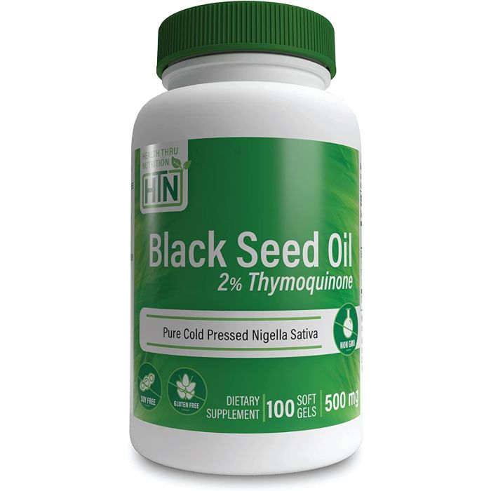HTN Black Seed Oil 500mg 100 Softgels Cold Pressed Nigella Sativa - supplemynts.com