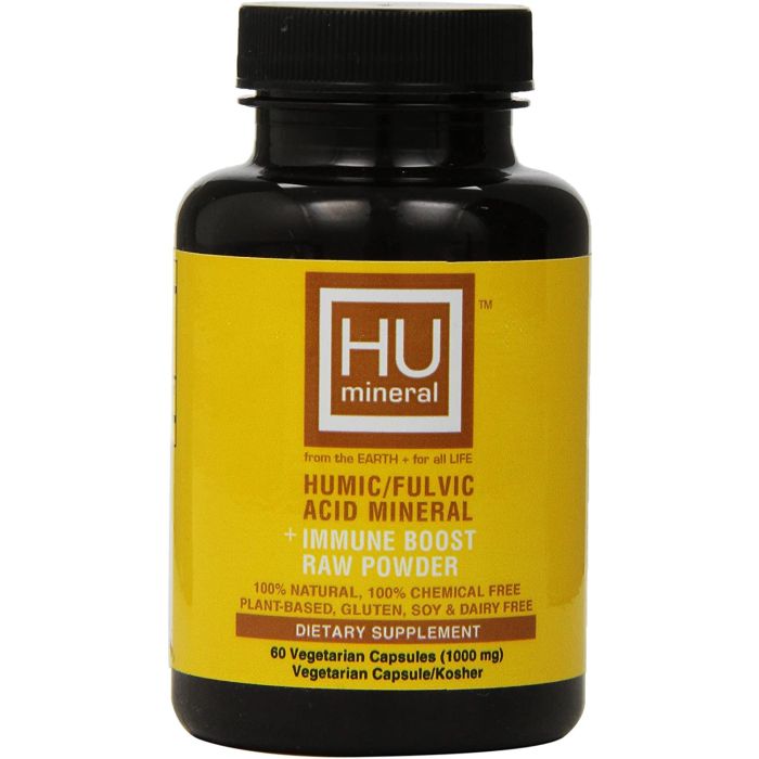 HU Humic Fulvic Acid Minerals Immune Boost Raw Powder 60 Veggie Caps - supplemynts.com