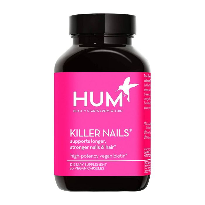 Hum Killer Nails Vegan Biotin Supplement 60 Caps - supplemynts.com