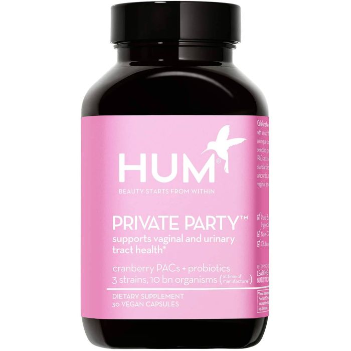 Hum Private Party Vaginal Probiotics Urinary Tract Supplement 30 Caps - supplemynts.com
