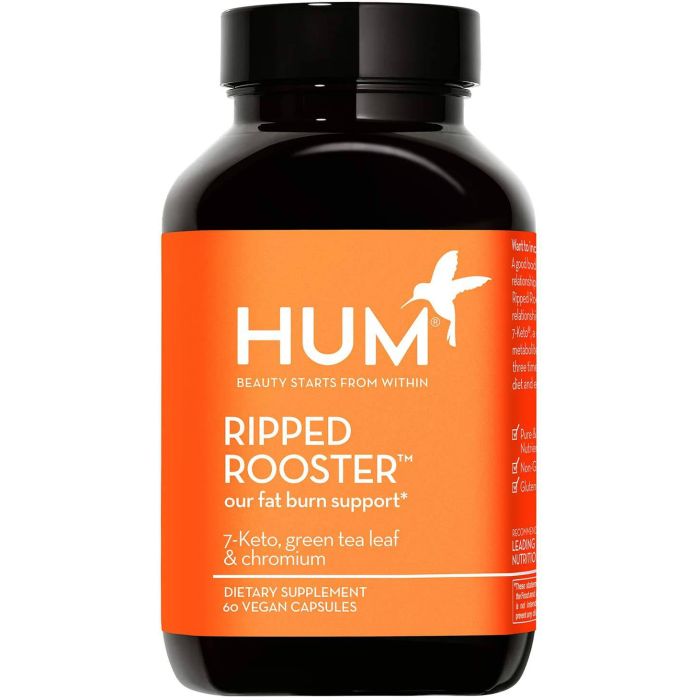 Hum Ripped Rooster Fat Burn Support Supplement 60 Vegan Caps - supplemynts.com