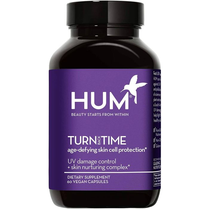 Hum Turn Back Time Uv Damage Control Supplement 60 Vegan Caps - supplemynts.com