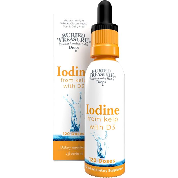 Iodine Drops 120 Doses Immune Health Support Buried Treasure - supplemynts.com