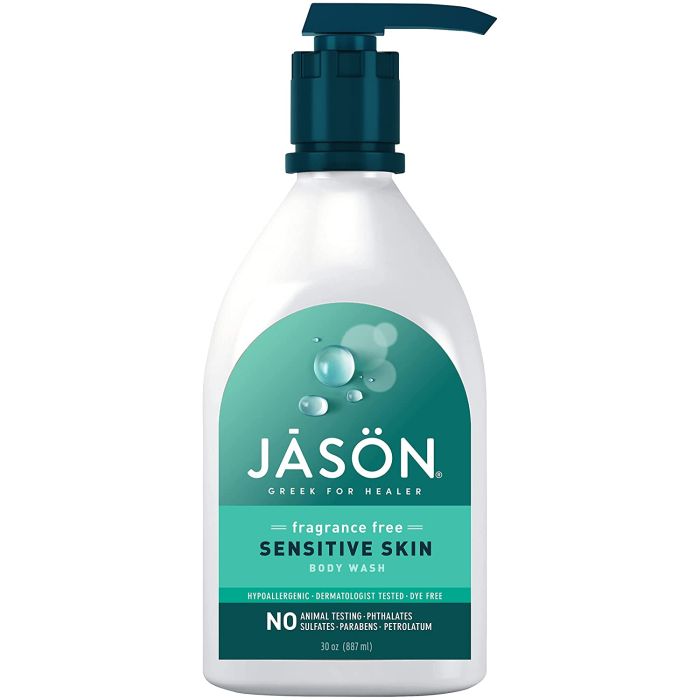 Jason Fragrance Free Sensitive Skin Body Wash 30 Oz Hypoallergenic - supplemynts.com